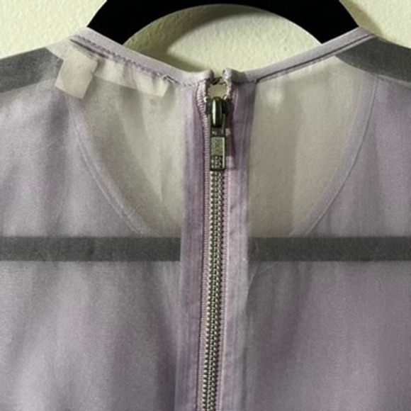 Jonathan Simkhai Leather and Silk Crew‎ Neck Sleeveless Blouse Purple size small - Picture 6 of 10